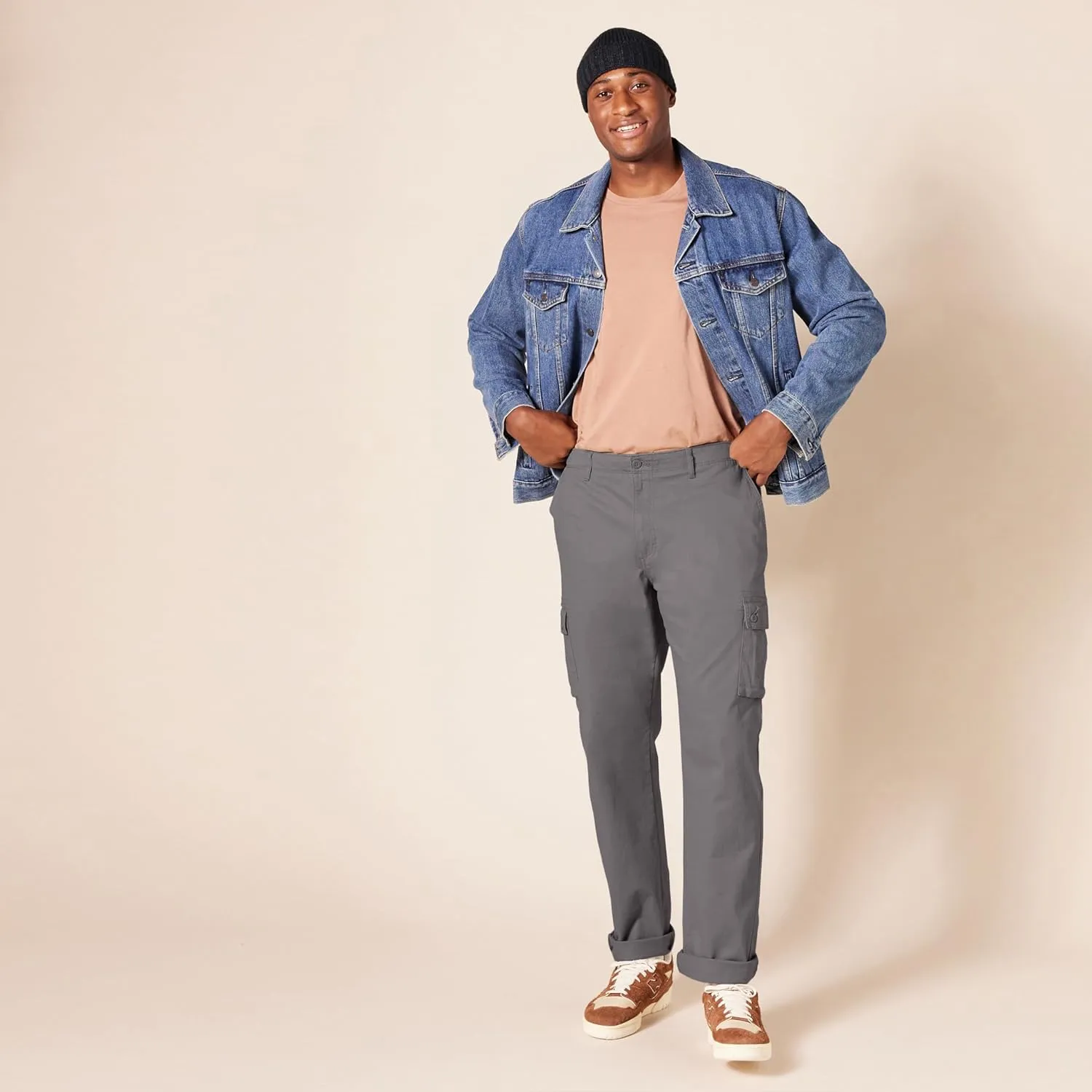 Amazon Essentials Men's Straight-Fit Stretch Cargo Pant (Available in Big & Tall)