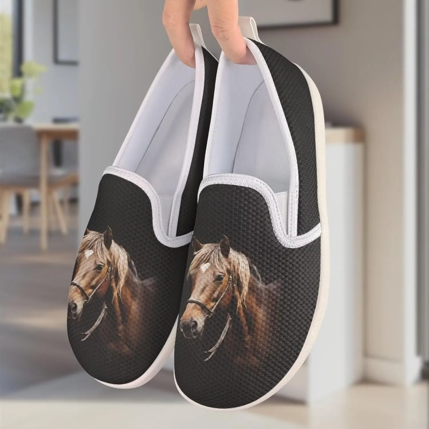 Animal Pattern Walking Shoes for Women Comfort Fashion Casual Sneakers Lightweight Soft Mesh Flat Breathable Workout Wide Width
