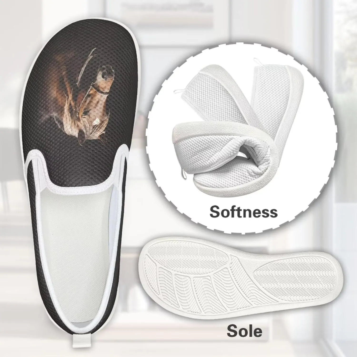 Animal Pattern Walking Shoes for Women Comfort Fashion Casual Sneakers Lightweight Soft Mesh Flat Breathable Workout Wide Width