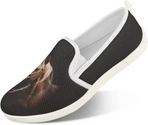 Animal Pattern Walking Shoes for Women Comfort Fashion Casual Sneakers Lightweight Soft Mesh Flat Breathable Workout Wide Width