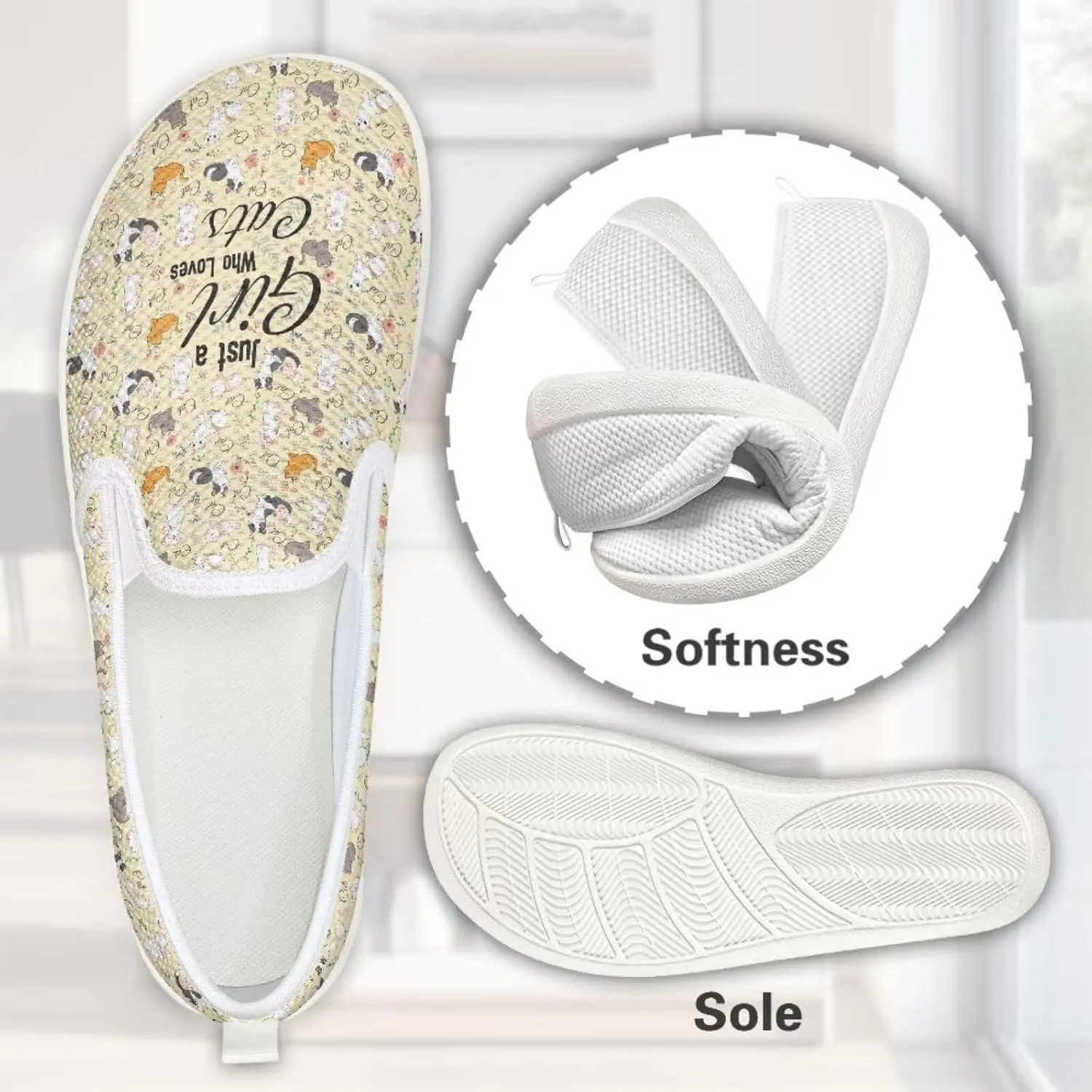 Animal Print Running Shoes | Flats for Women | Tennis Shoes | Slip Resistant Work Shoes