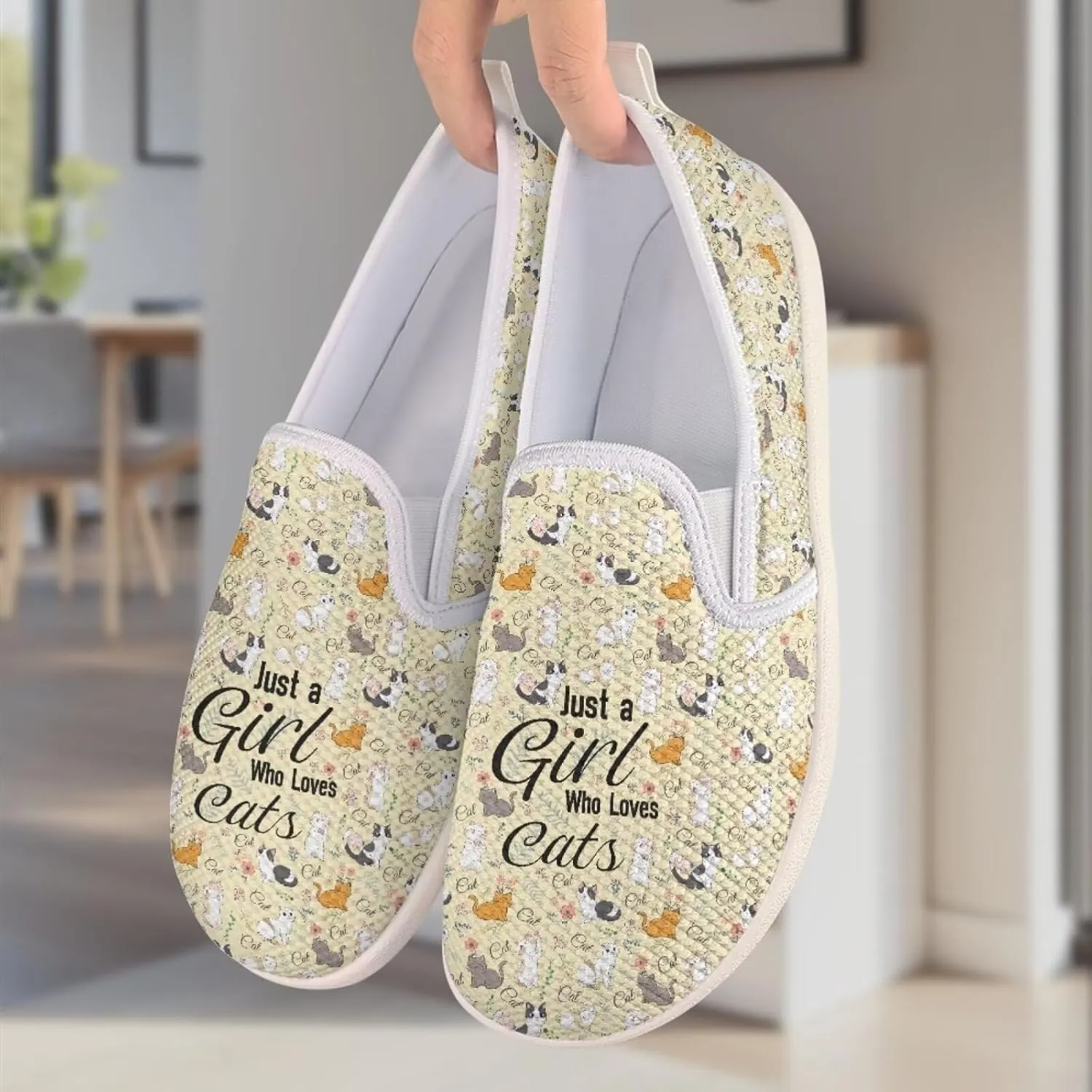 Animal Print Running Shoes | Flats for Women | Tennis Shoes | Slip Resistant Work Shoes