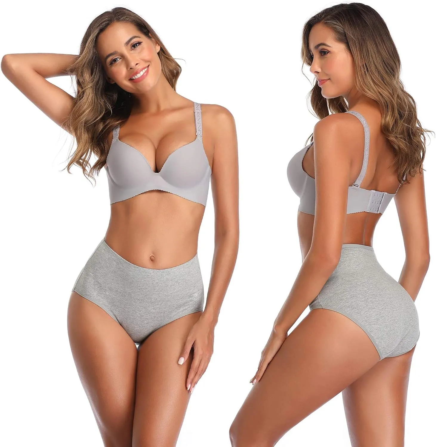 ASIMOON Womens Cotton Underwear Breathable Stretch Postpartum Panties Full Coverage Ladies Briefs Multipack
