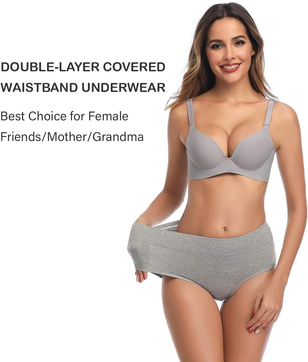 ASIMOON Womens Cotton Underwear Breathable Stretch Postpartum Panties Full Coverage Ladies Briefs Multipack