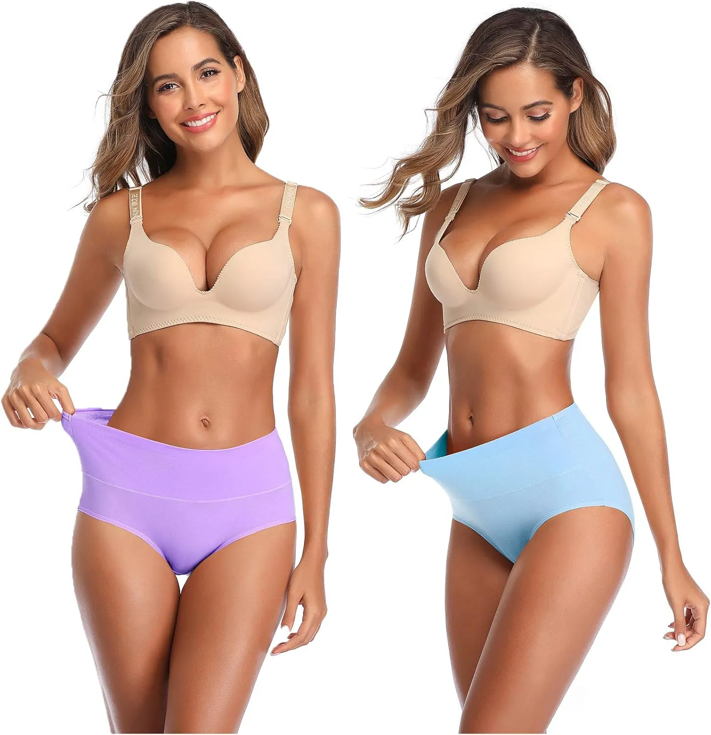 ASIMOON Womens Cotton Underwear Breathable Stretch Postpartum Panties Full Coverage Ladies Briefs Multipack