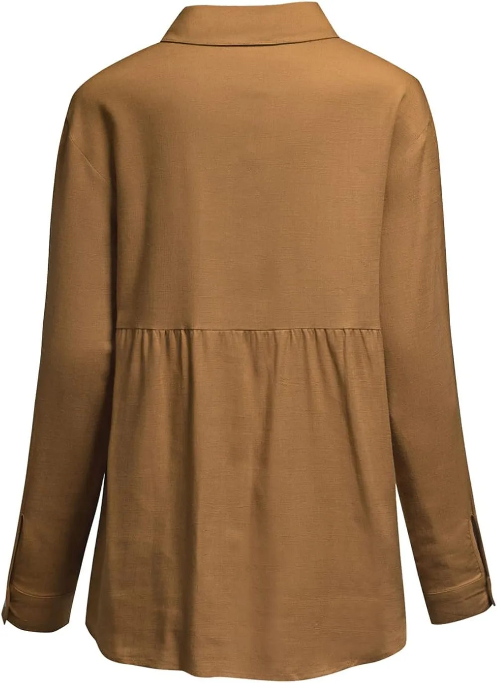 Astylish Womens V Neck Roll up Sleeve Button Down Blouses Tops