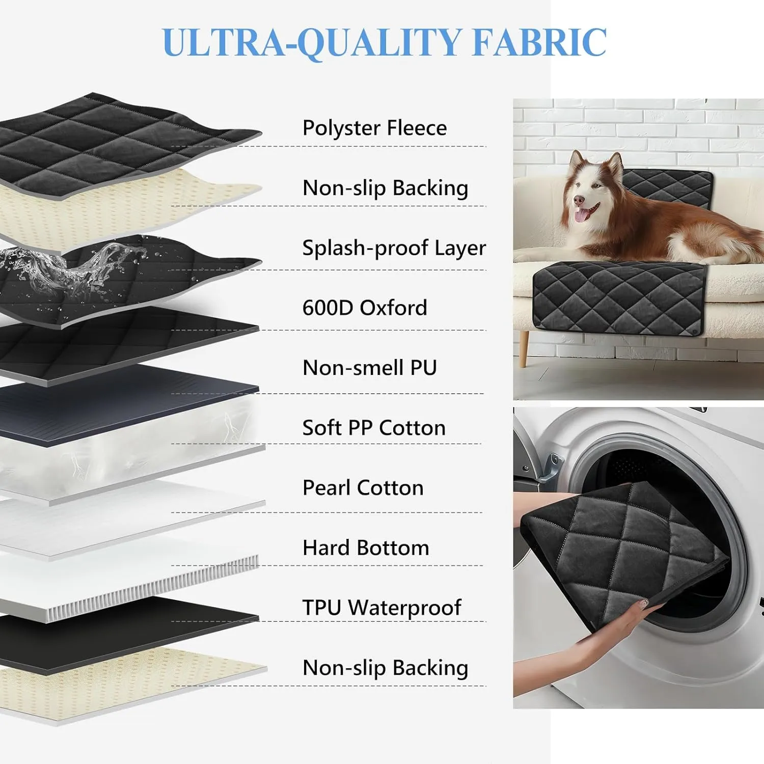 Back Seat Extender for Dogs with Soft Blanket, Dog Car Seat Cover for Back Seat Holds 420lbs, Hard Bottom Backseat Cover for Dogs, Waterproof Dog Hammock for Car, SUV, Truck Black