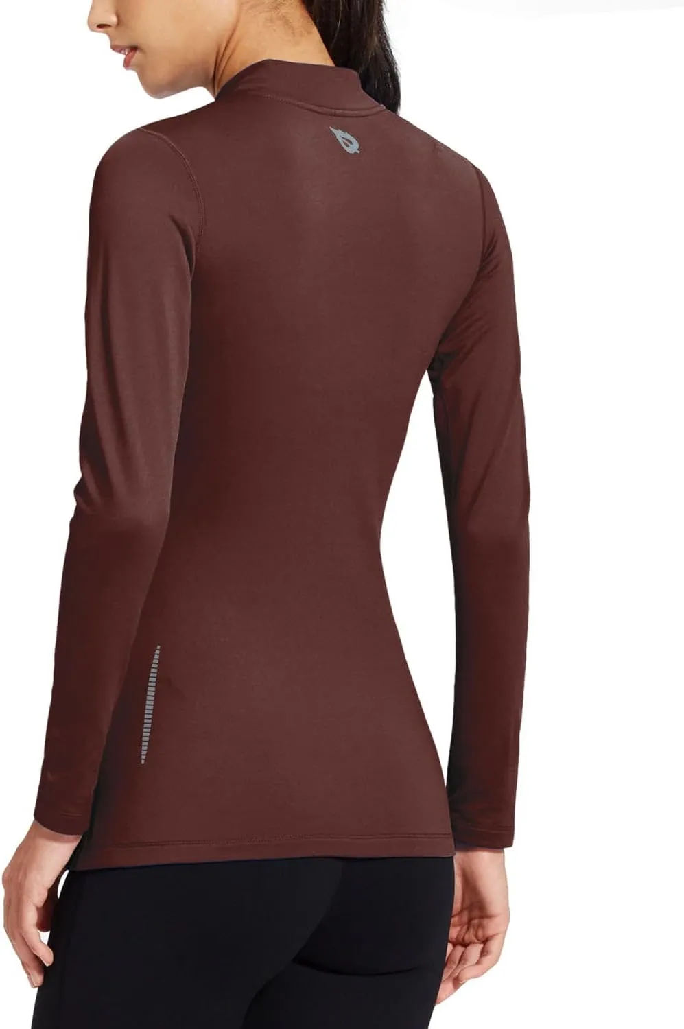 baleaf Women's Thermal Tops Fleece Shirts Running Workout Athletic Base Layer Warm Cold Weather Gear Mock Neck