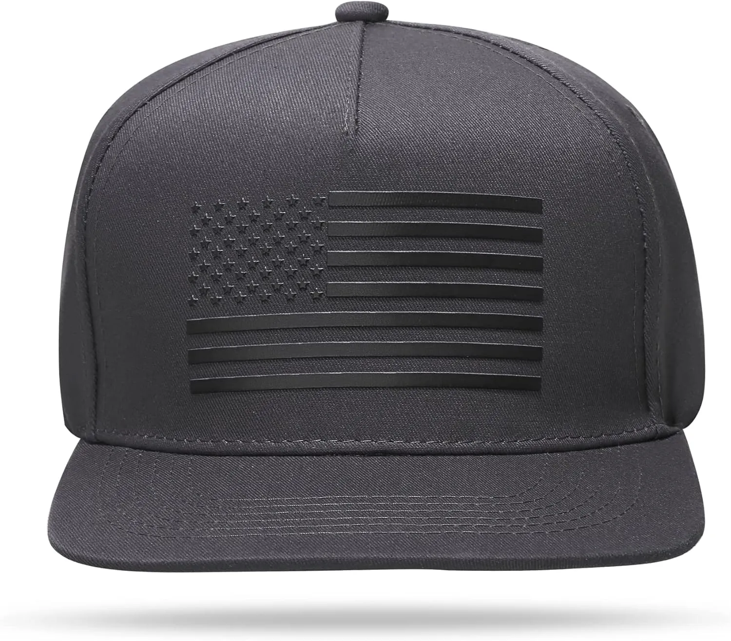 Baseball Cap, Snapback Trucker Hat for Men & Women with American Flag and Adjustable, Breathable Mesh, Flat Bill Hats
