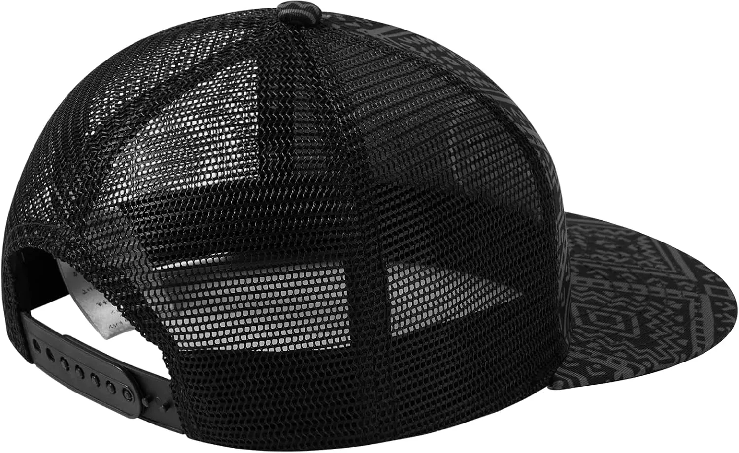 BASSDASH Flat Brim Trucker Cap Adjustable Snapback Hat Mesh Back for Men Women