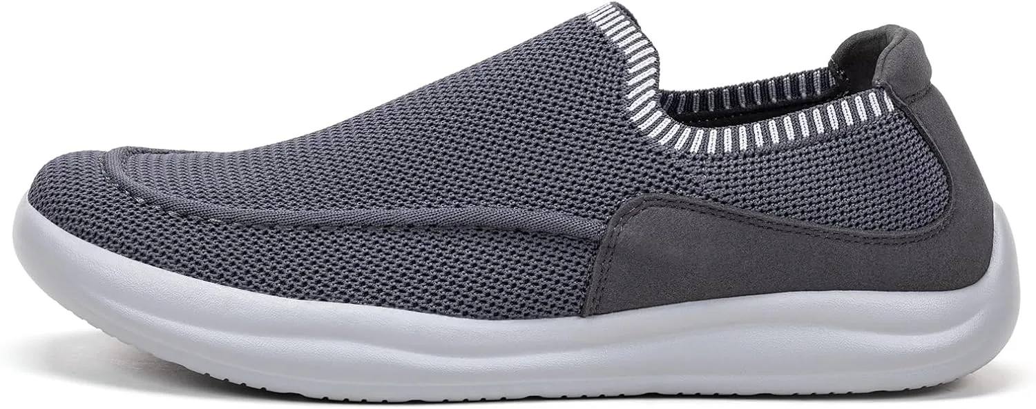 BEJINASH Men’s Slip-on Walking Shoes, Lightweight Breathable Go Walk Shoes with Arch Support,Comfortable Casual Loafers Shoes