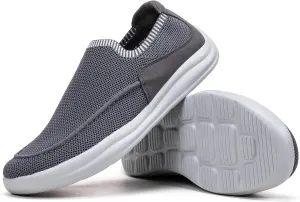 BEJINASH Men’s Slip-on Walking Shoes, Lightweight Breathable Go Walk Shoes with Arch Support,Comfortable Casual Loafers Shoes