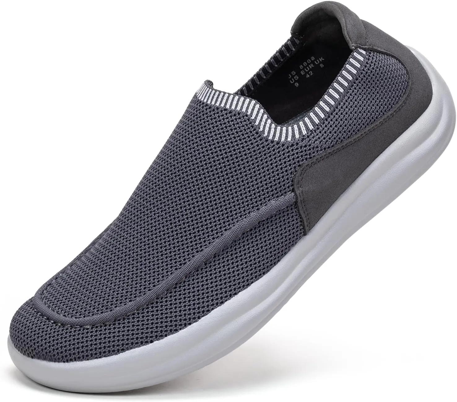 BEJINASH Men’s Slip-on Walking Shoes, Lightweight Breathable Go Walk Shoes with Arch Support,Comfortable Casual Loafers Shoes
