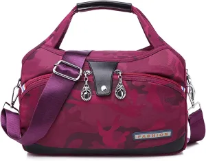 Blaciokamith Crossbody Bag, Soft Side Lightweight Underseat Tote Bag, Waterproof Oxford Cloth Shoulder Bags