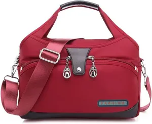 Blaciokamith Crossbody Bag, Soft Side Lightweight Underseat Tote Bag, Waterproof Oxford Cloth Shoulder Bags