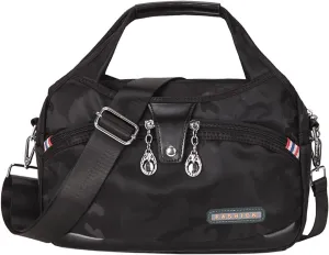 Blaciokamith Crossbody Bag, Soft Side Lightweight Underseat Tote Bag, Waterproof Oxford Cloth Shoulder Bags