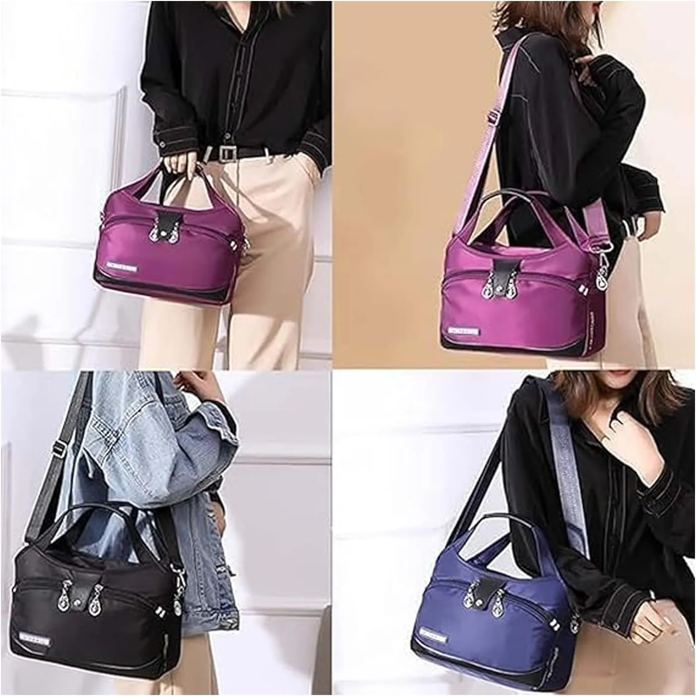 Blaciokamith handbag, Blaciokamith - soft edged lightweight and stylish multi pocket fashionable waterproof handbag
