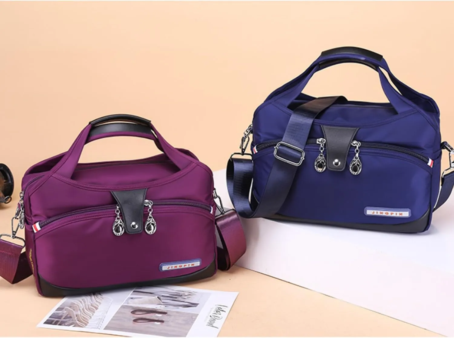 Blaciokamith handbag, Blaciokamith - soft edged lightweight and stylish multi pocket fashionable waterproof handbag