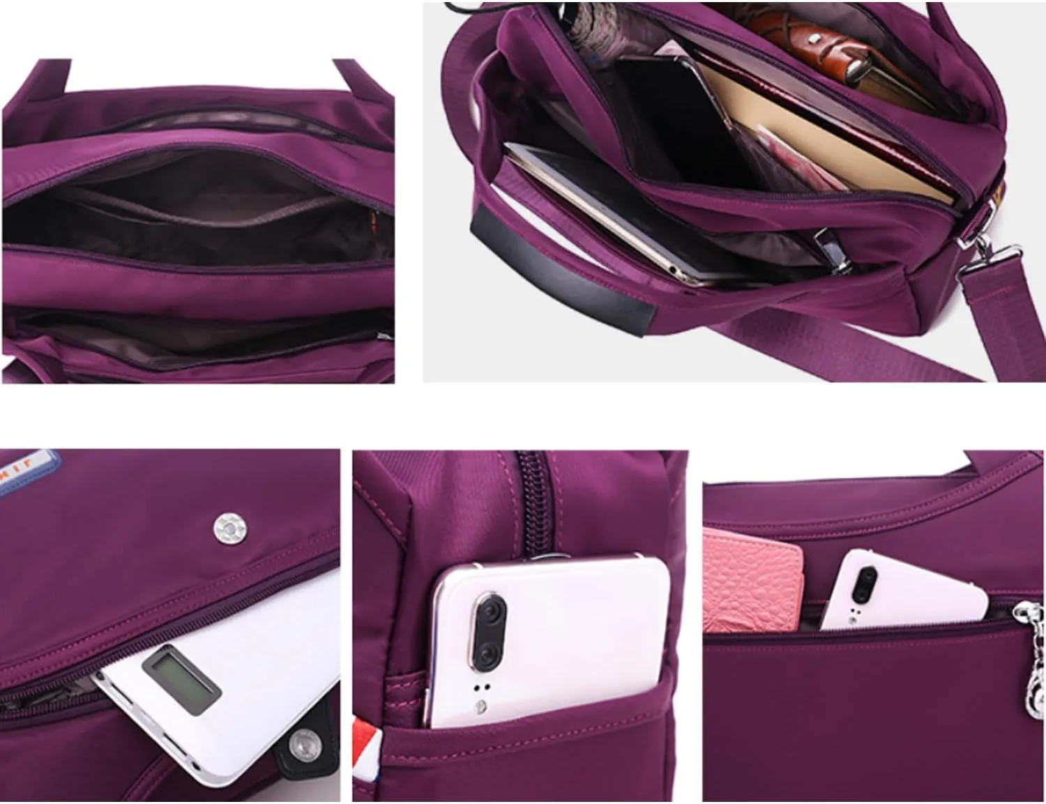 Blaciokamith handbag, Blaciokamith - soft edged lightweight and stylish multi pocket fashionable waterproof handbag