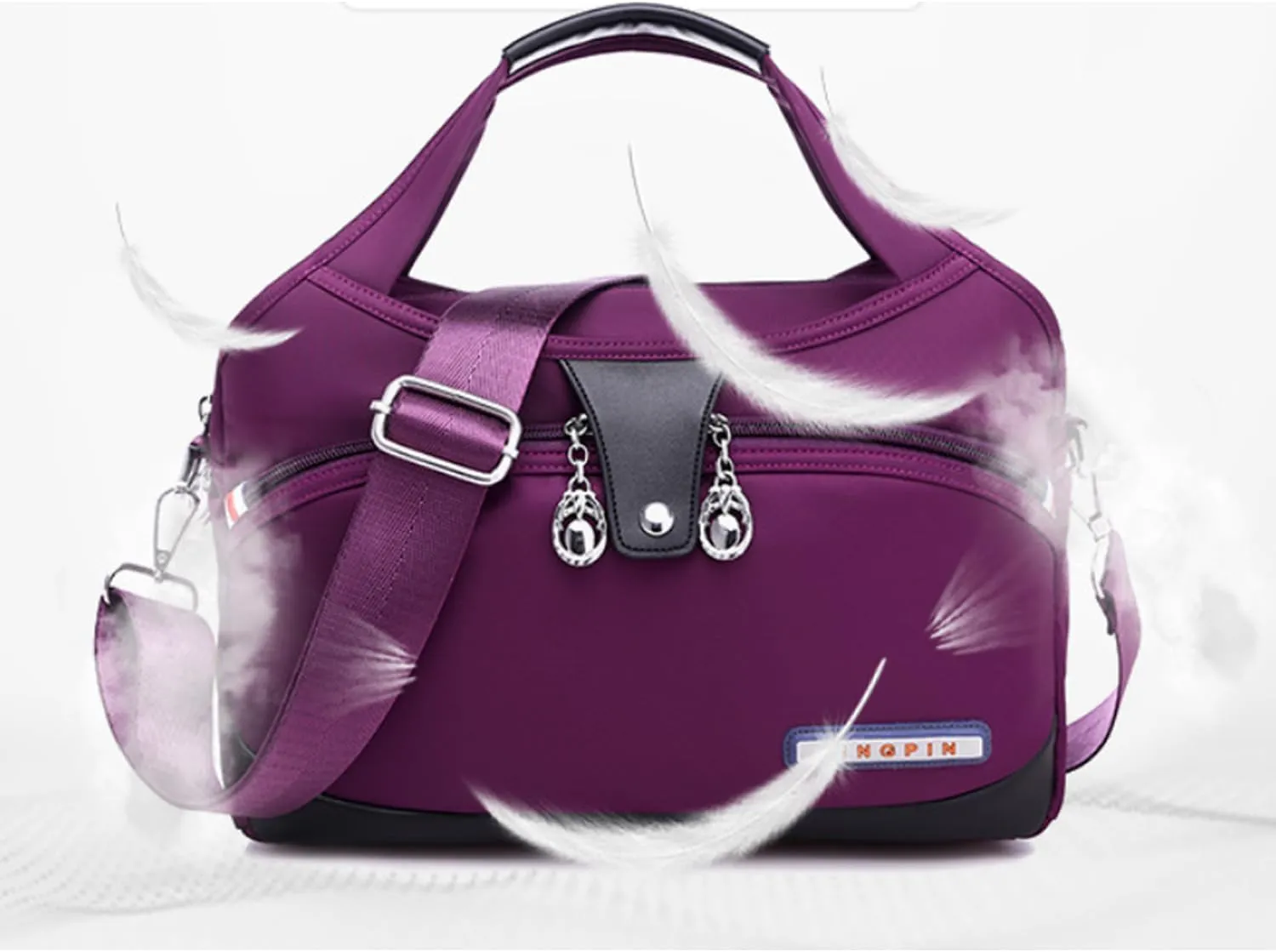 Blaciokamith handbag, Blaciokamith - soft edged lightweight and stylish multi pocket fashionable waterproof handbag