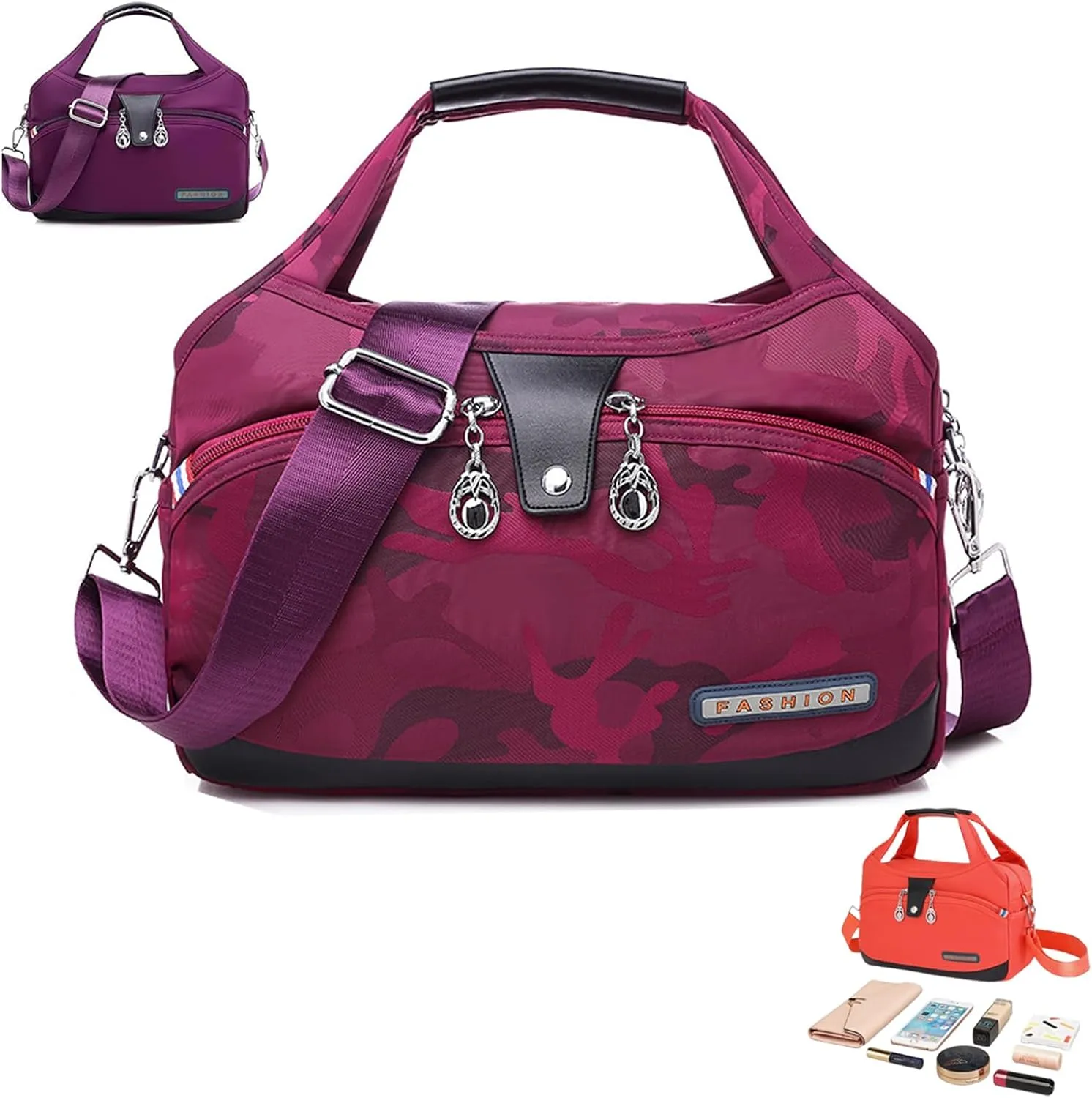 Blaciokamith Soft Side Lightweight Underseat Tote Bag, Oxford Cloth Shoulder Bags, Carry on Small Duffel Bag
