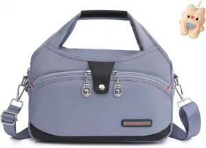 Blaciokamith Tote Bag, Soft Side Lightweight Underseat Tote Bag, Multi-Pocket Fashion Waterproof Handbag Crossbody