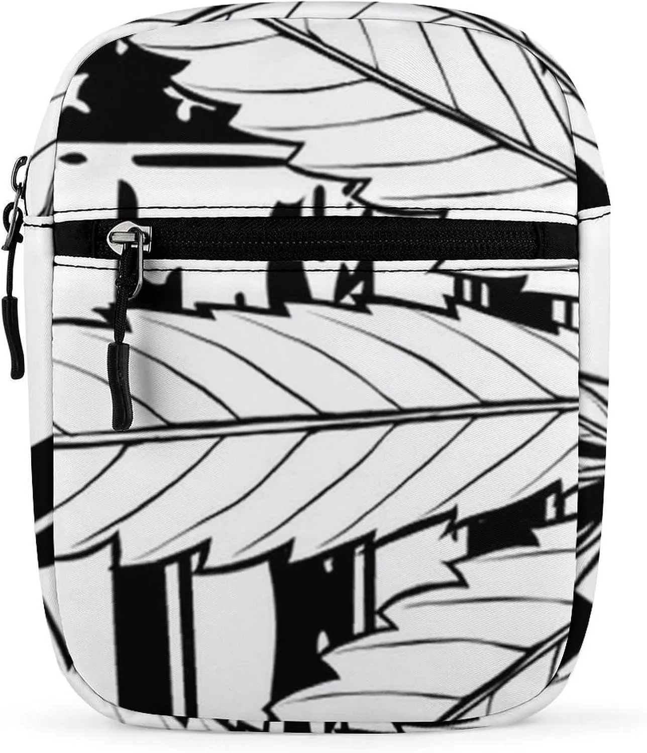 Black And White American Flag Crossbody Bag Small Shoulder Bag Waterproof, Lightweight And Convenient