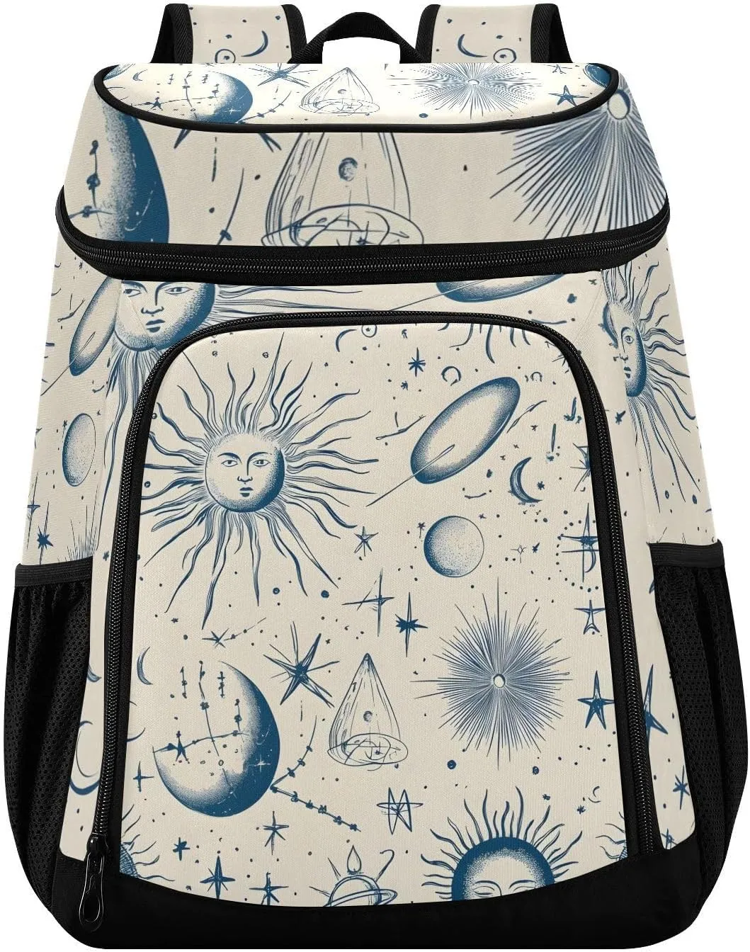 Blue Starry Sky Sun Planet Cooler Backpack Cooler Insulated Leak Proof Lunch Backpack 36 Cans Waterproof Soft for Men Women Picnic Hiking Camping Beach