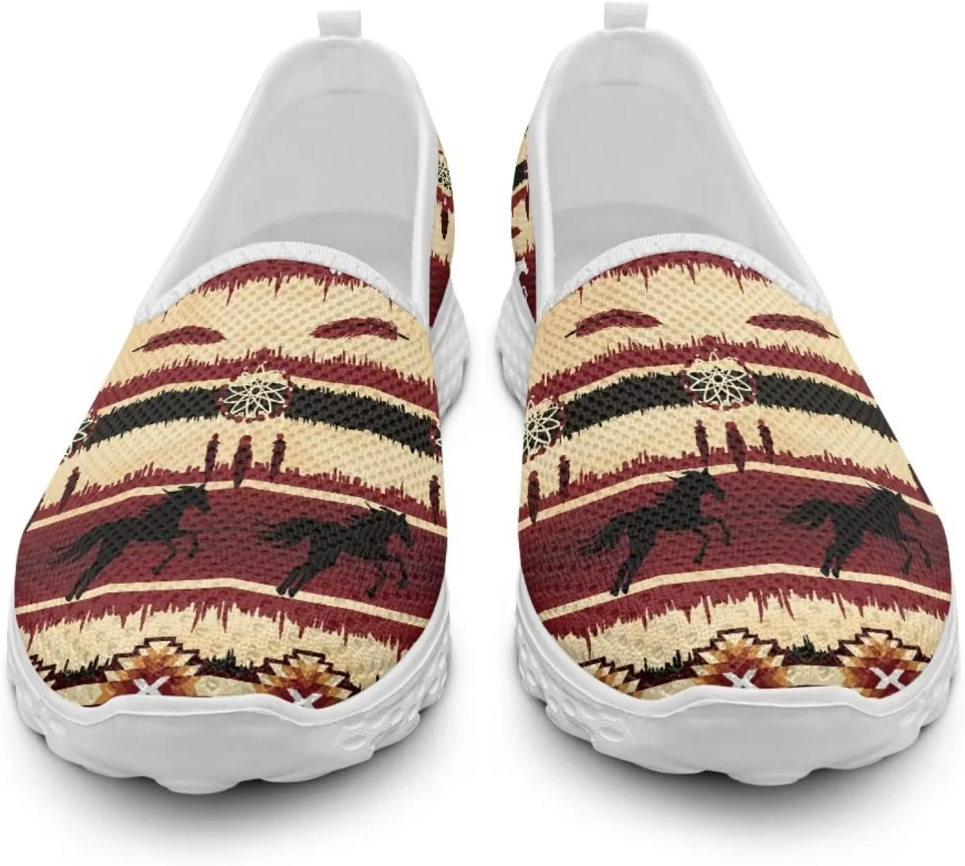 Boho Embroidered Flats Shoes for Women Y2K Dressy Walking Shoes Slip on Low Wedge Ballet Flats Work Nurse Loafers