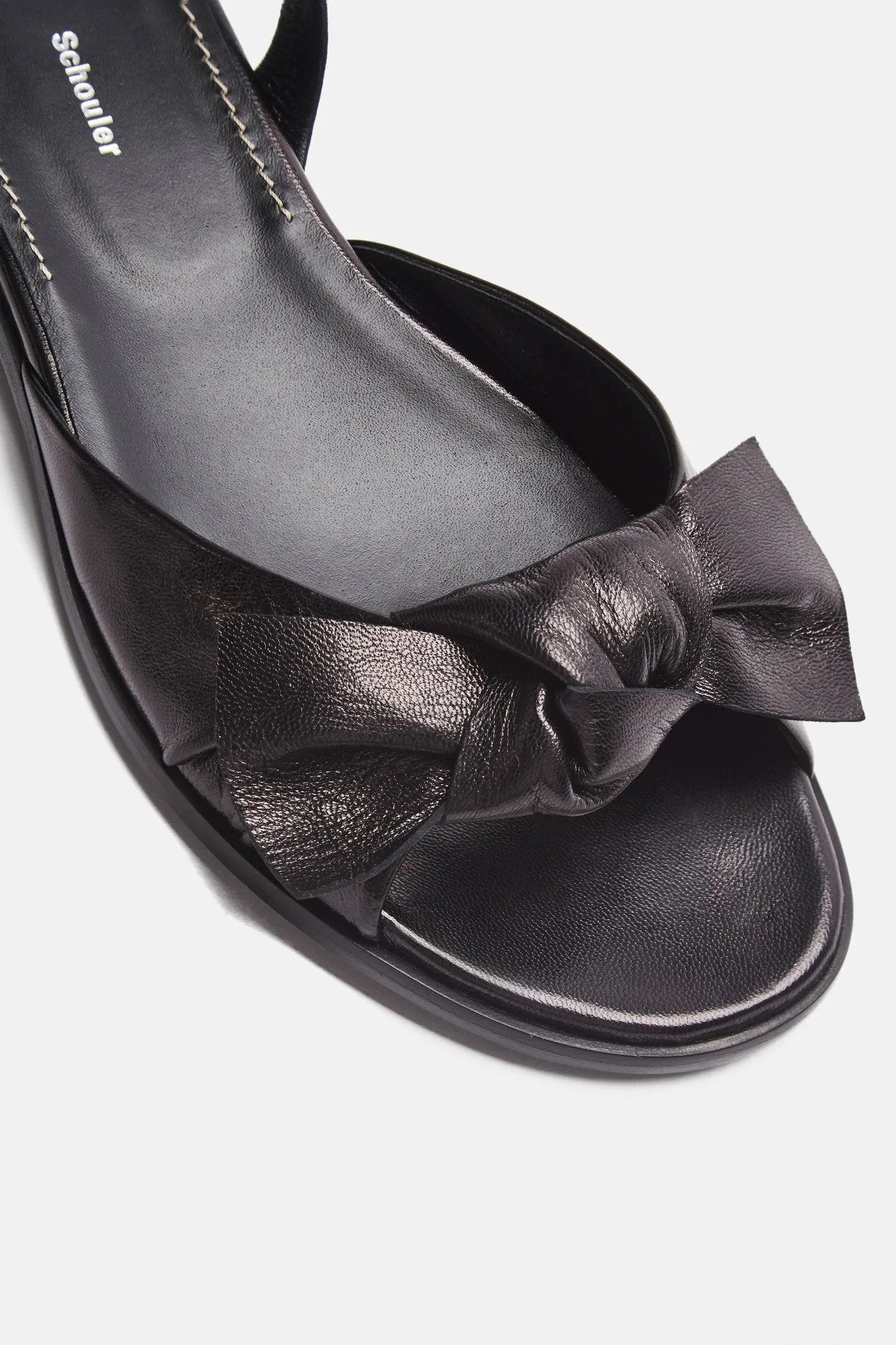 Bow Flat Sandal - Black