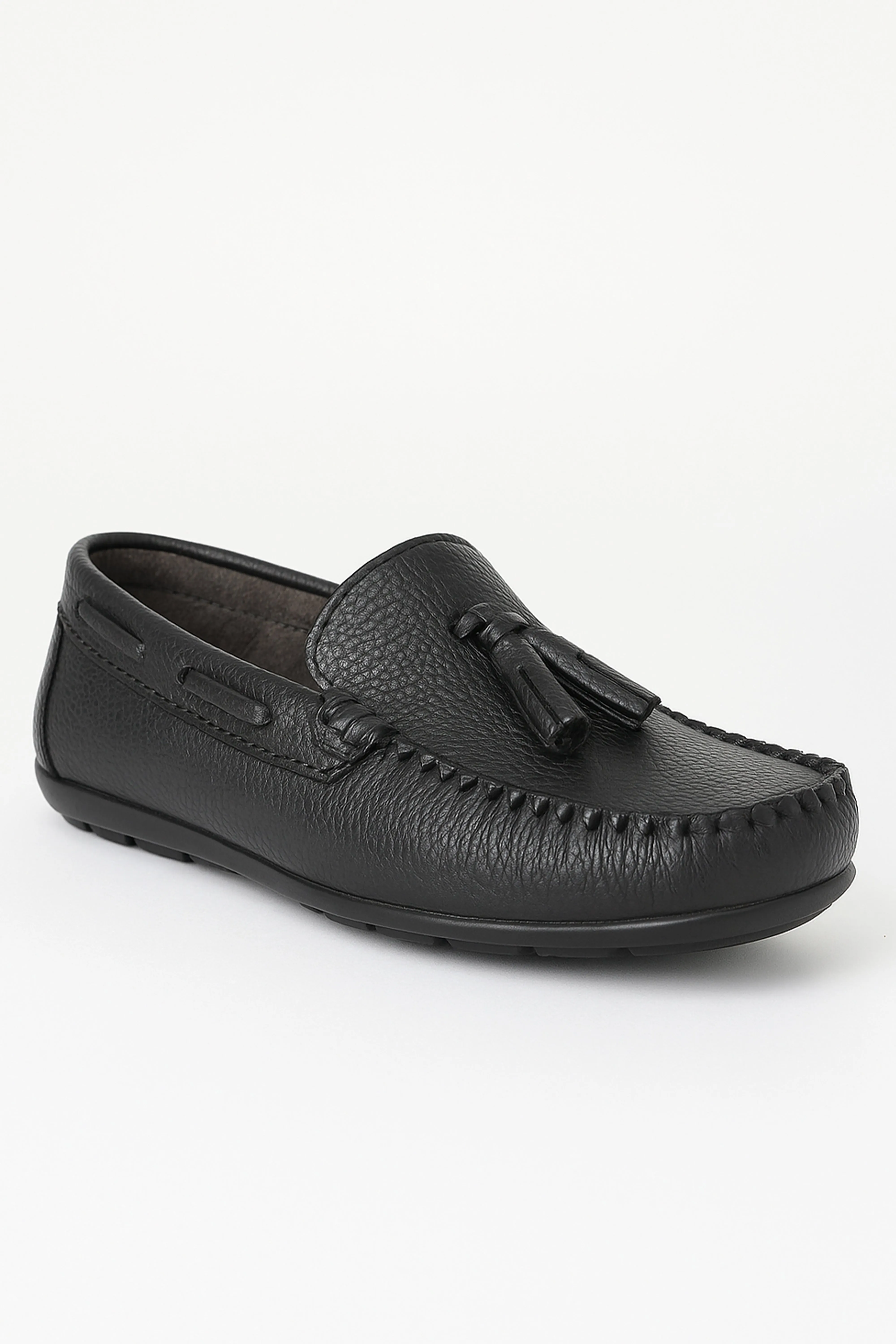 Boys Slip on Tassel Penny Loafer - ATHENS - Black