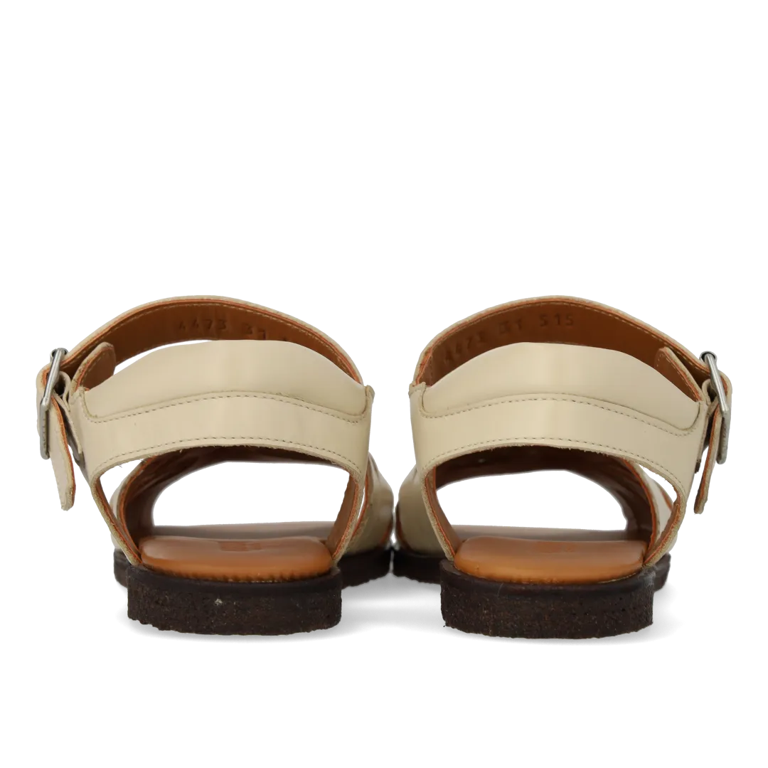 Braided sandal with open toe and heel