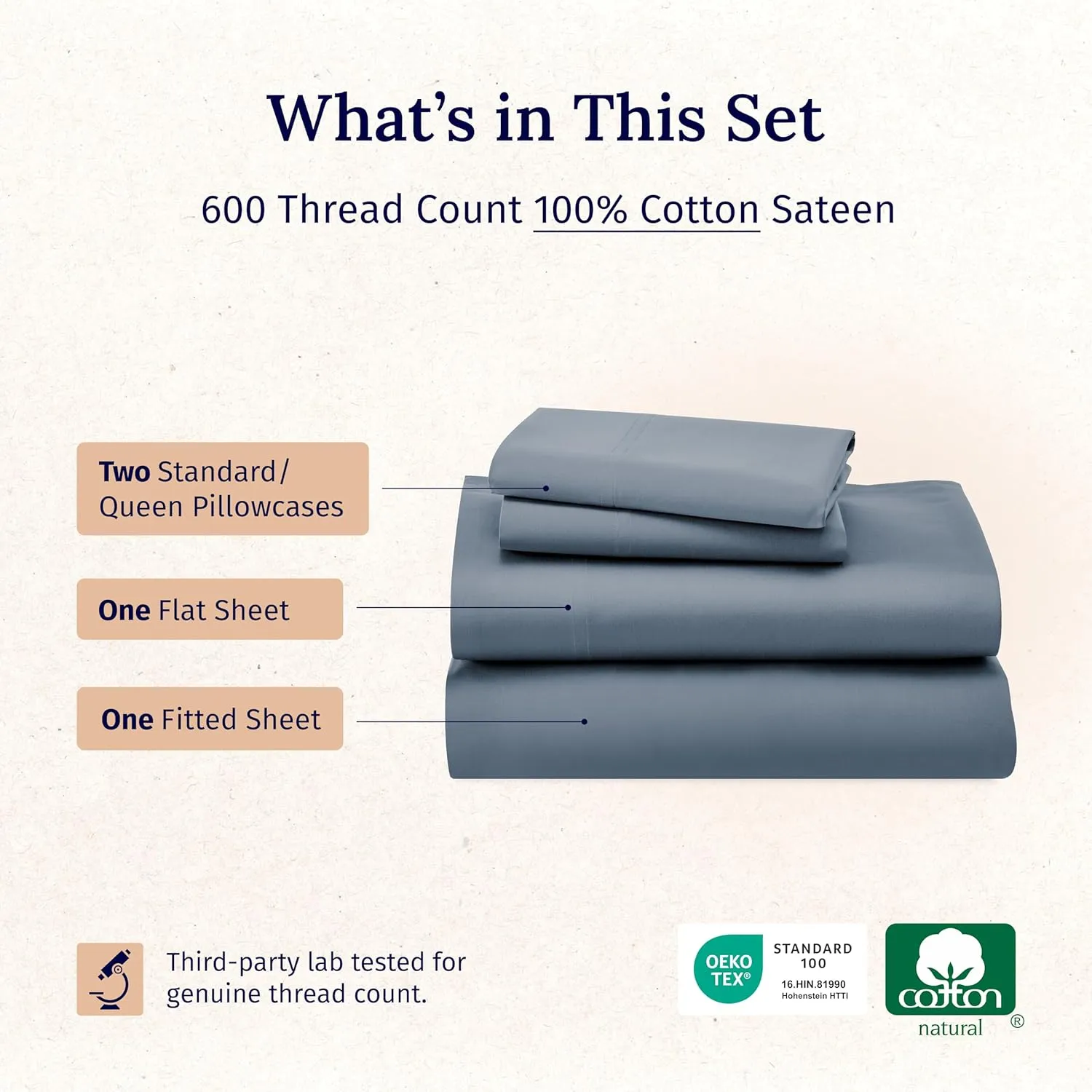 California Design Den - Luxury Full Size Sheet Set - 100% Cotton, 600 Thread Count Deep Pocket Full Size Bed Sheets, Hotel-Quality Cooling Sheets with Sateen Weave - Pastel Blue