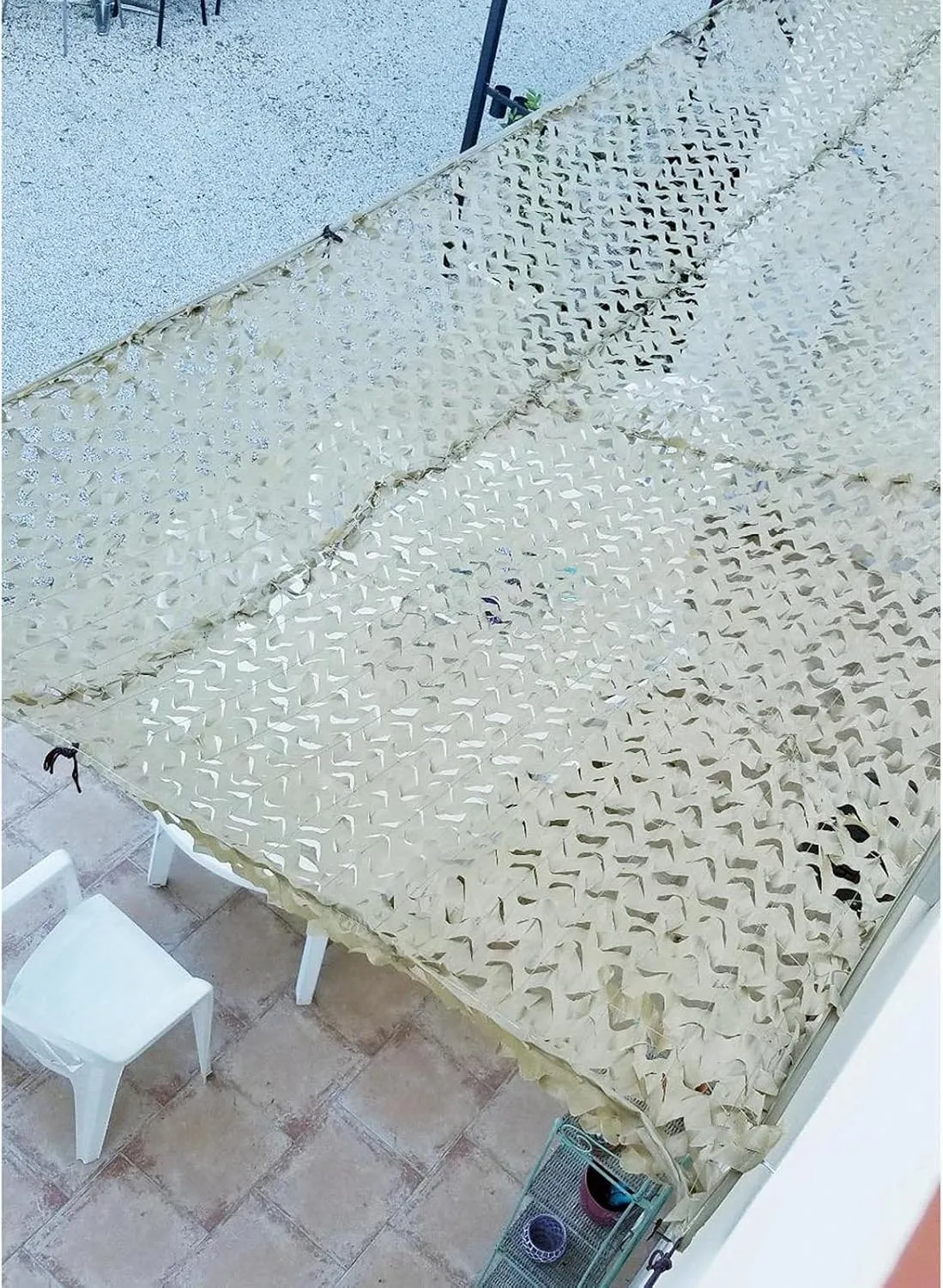 Camouflage Net Sunscreen, Reinforced Military Camo Netting, Used for Hunting, Camping, Sunshade, Garden, Tear-Resistant Beige Camouflage Netting, Privacy Screen