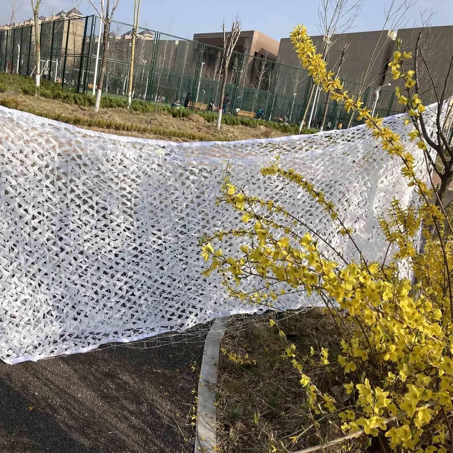 Camouflage Netting,Snow camo net Cover,Reinforced Military Camouflage net,Outdoor Camping Tents,Party Decorations,car coverings,Privacy Sun Protection net,White-3x11m/9.8x36.1ft