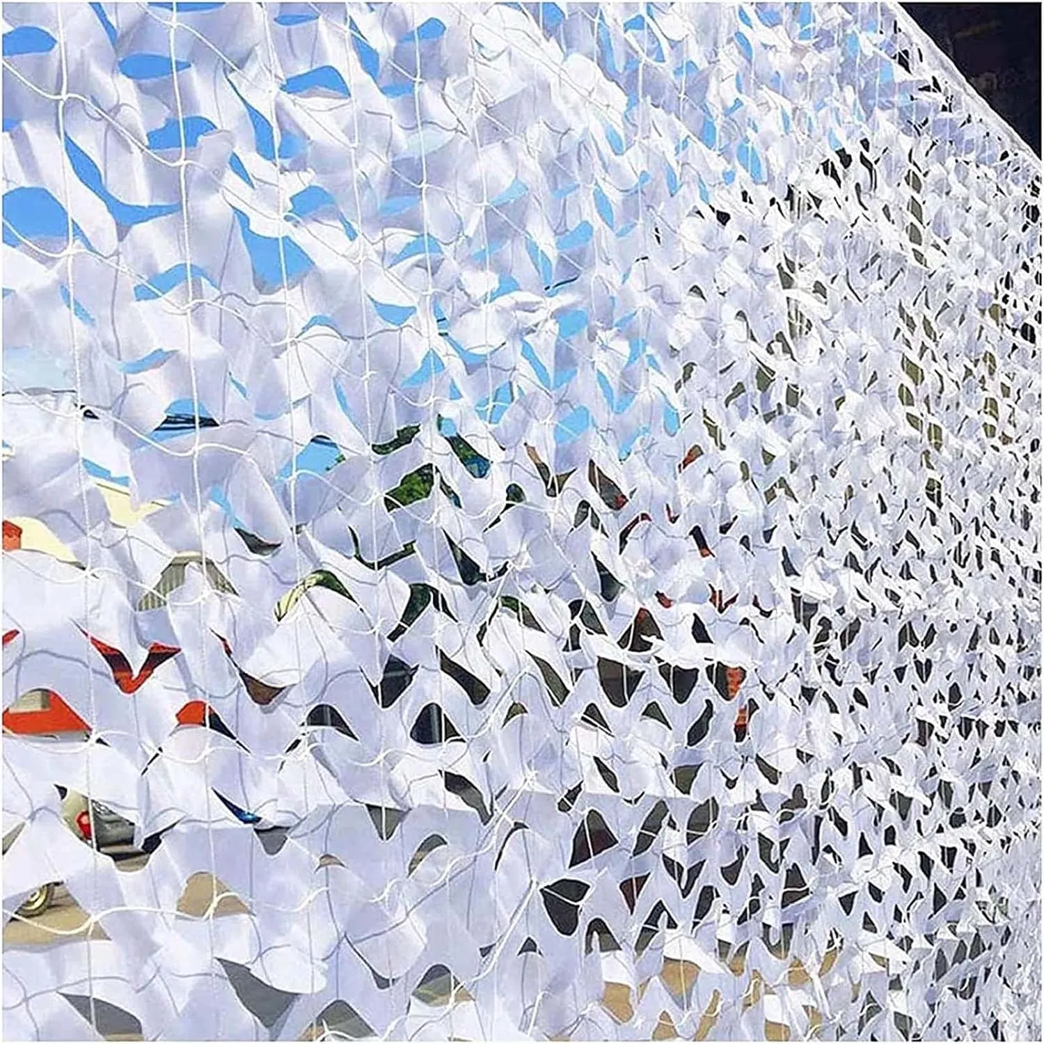 Camouflage Netting,Snow camo net Cover,Reinforced Military Camouflage net,Outdoor Camping Tents,Party Decorations,car coverings,Privacy Sun Protection net,White-3x11m/9.8x36.1ft