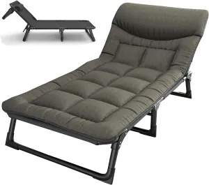 Camp Bed for Adults Folding Camp Beds, Heavy Duty Enlarged Camping Cot Bed, Portable Camping Beds for Outdoor Office Guest Loads 320lbs