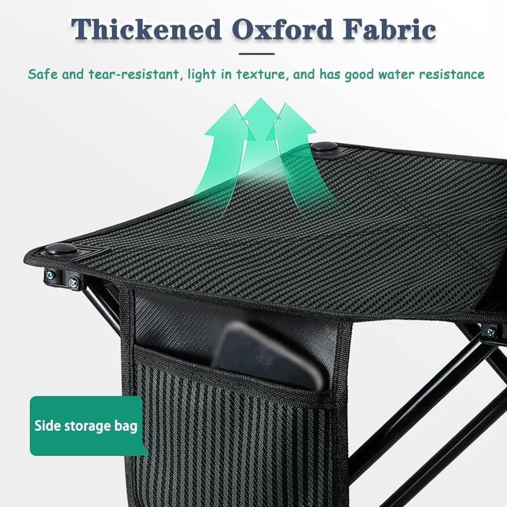 Camping Chair Camping Chair Folding Lightweight Outdoor Fishing Chair with Back Pocket, Art Student Drawing Folding Chair, Beach Chair with Carrying Bag, 3 Sizes