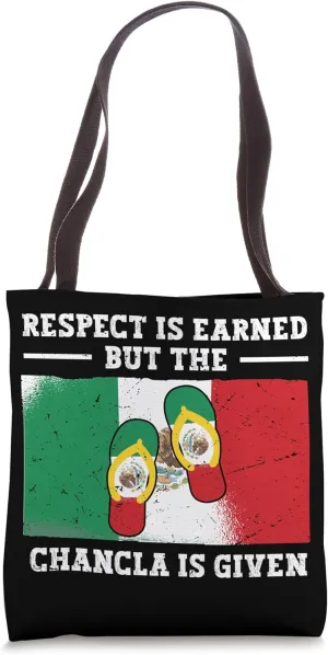 Chancla Sandal Mexico Novelty Mexican Hispanic Latin Roots Tote Bag