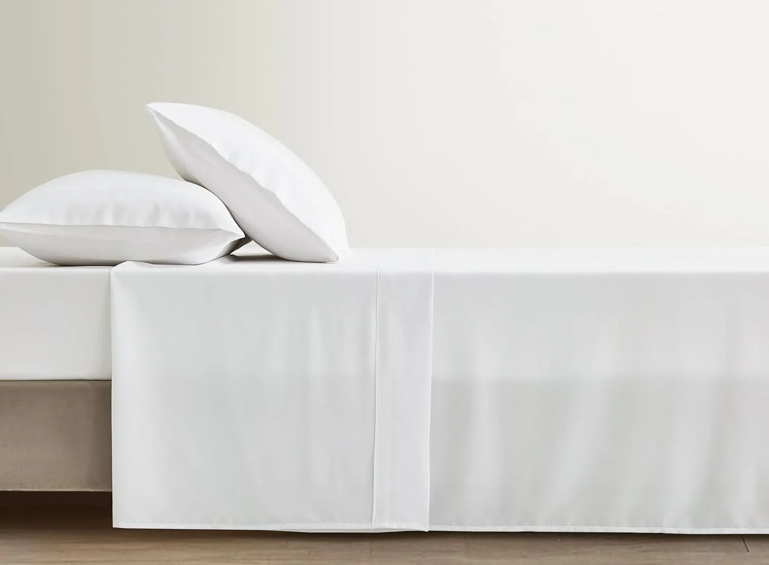 Chezmoi Collection 4-Piece Stone Washed Full Sheet Set - Rayon Derived from Bamboo & Polyester Blended, Breathable & Cooling 15-Inches Deep Pocket Sheets & Pillowcases Set, White