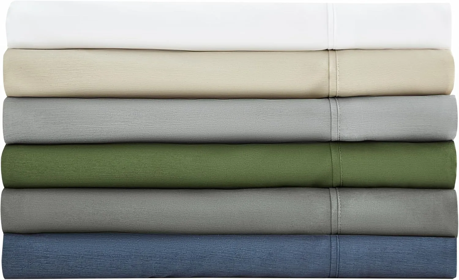 Chezmoi Collection 4-Piece Stone Washed Full Sheet Set - Rayon Derived from Bamboo & Polyester Blended, Breathable & Cooling 15-Inches Deep Pocket Sheets & Pillowcases Set, White