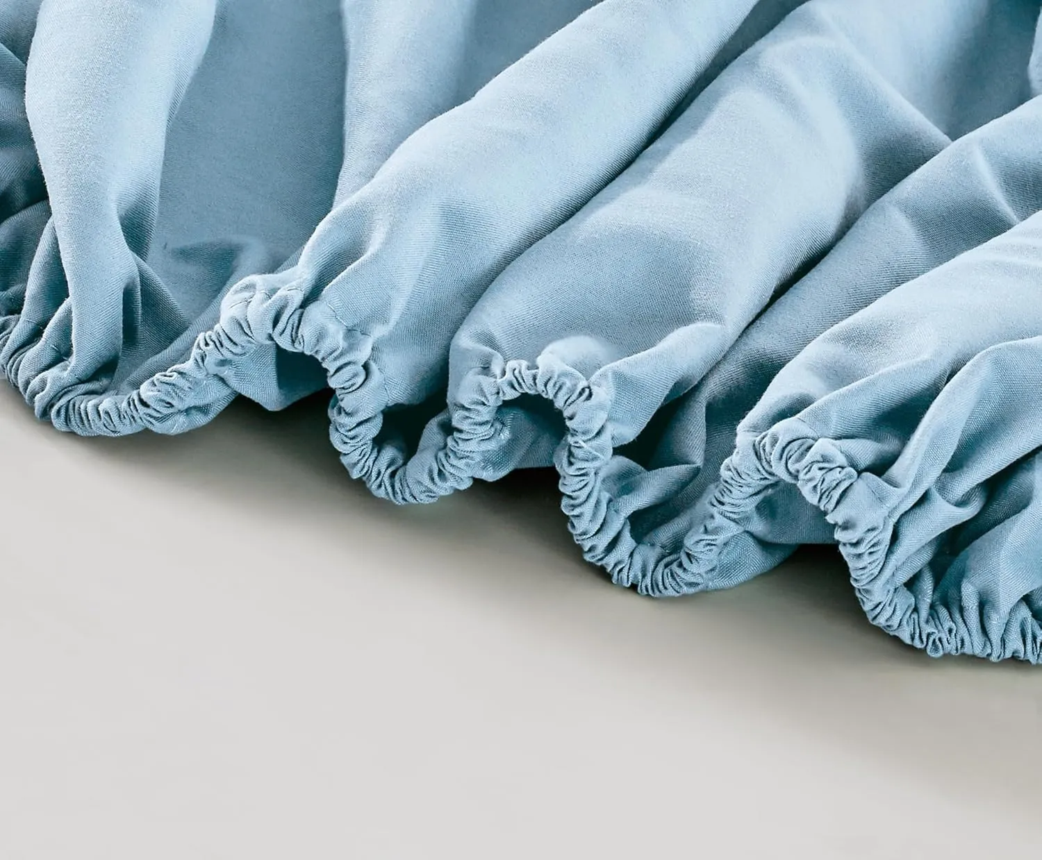 Chezmoi Collection 6-Piece Chambray Blue Sheet Set California King - Extra Soft Breathable Brushed Microfiber Bed Sheets with 15" Deep Pocket & 4 Pillowcases