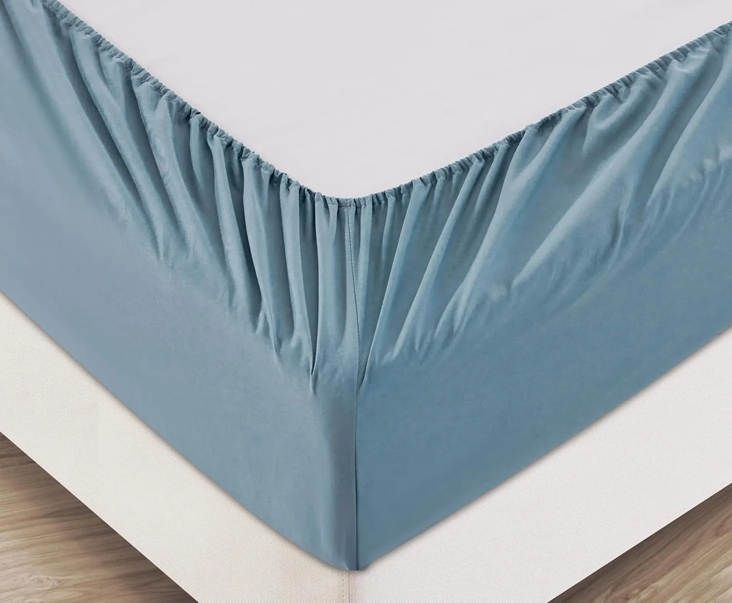 Chezmoi Collection 6-Piece China Blue Sheet Set King - Extra Soft Breathable Brushed Microfiber Bed Sheets with 15" Deep Pocket & 4 Pillowcases