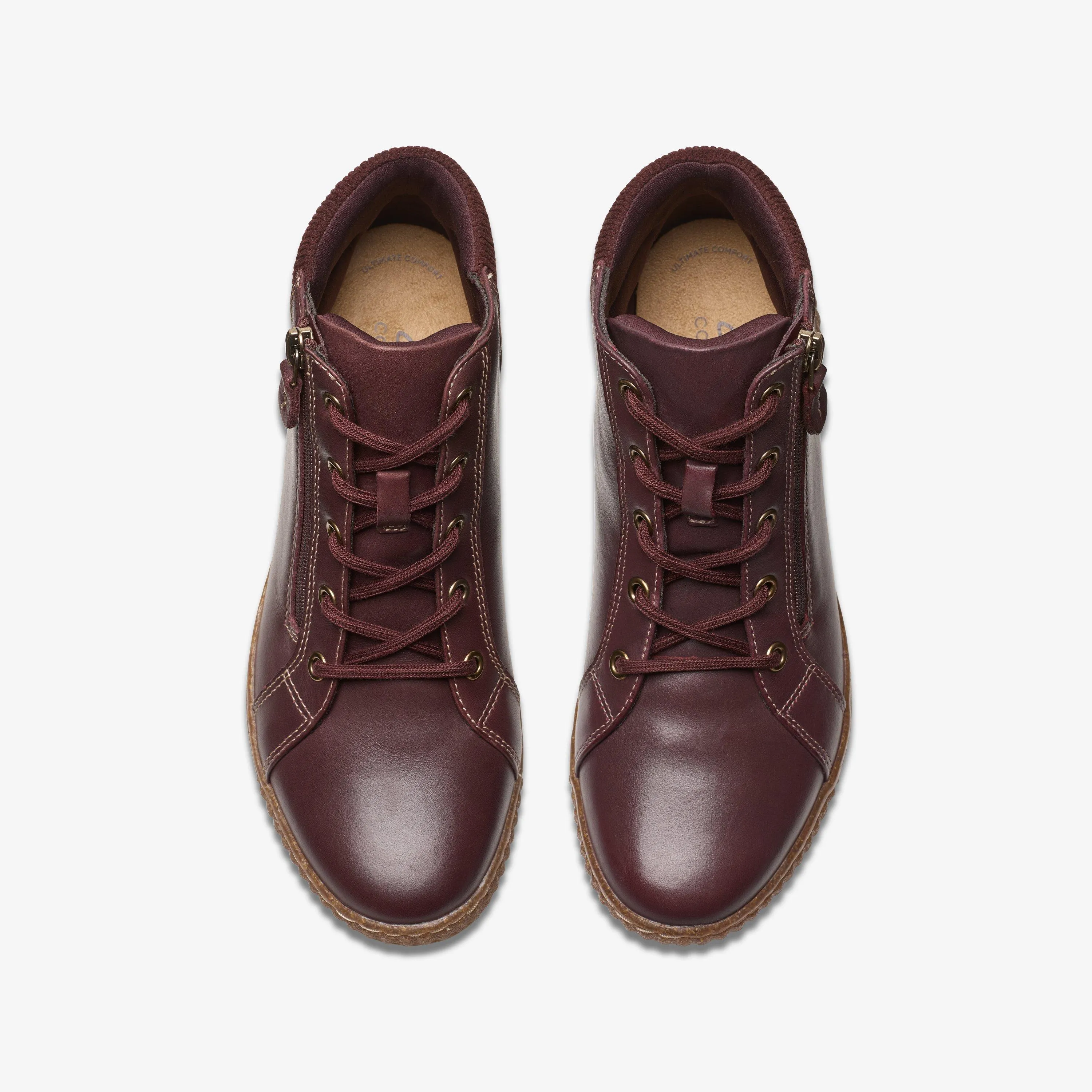 Clarks Women's Caroline Park Wine Combi Leather 26179526