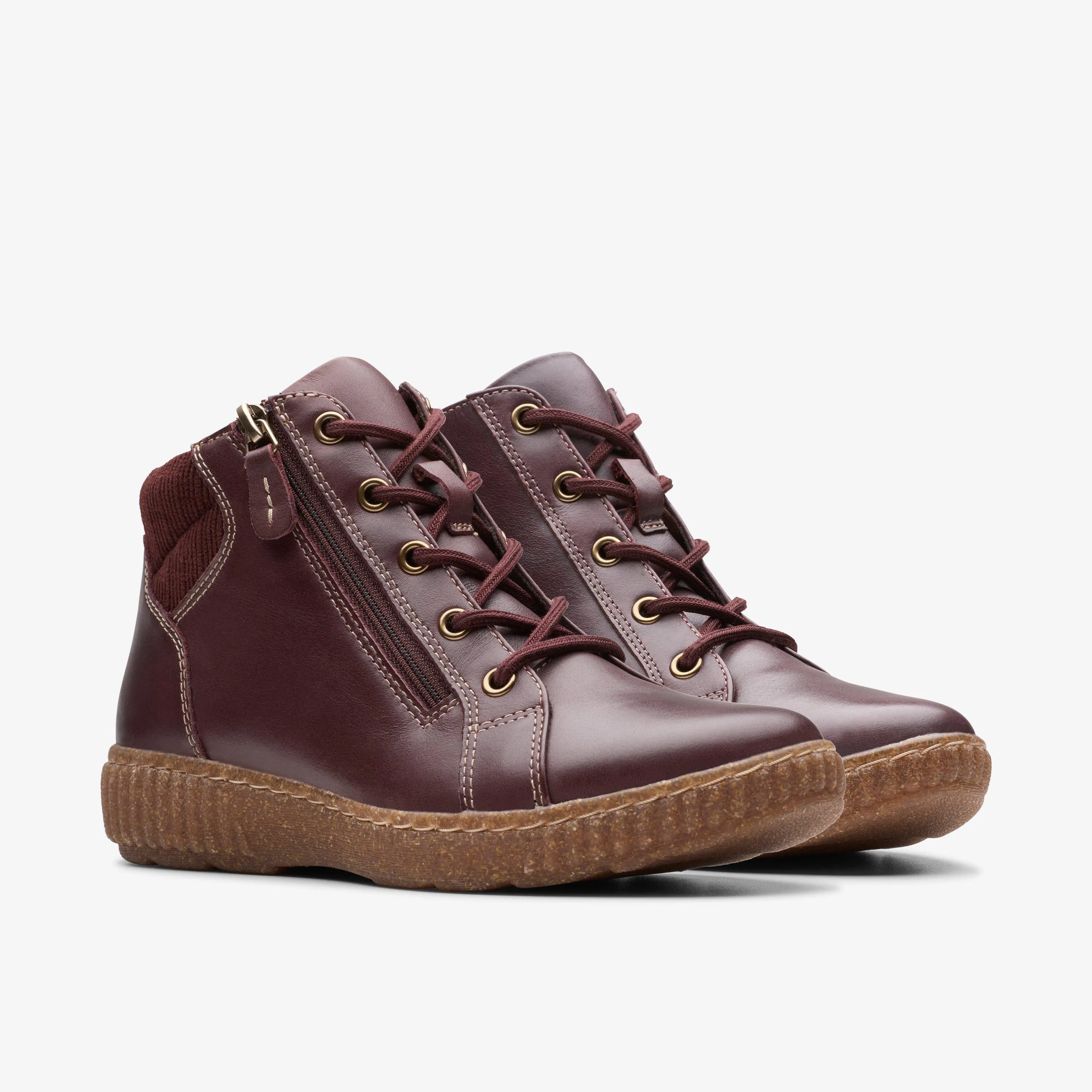Clarks Women's Caroline Park Wine Combi Leather 26179526