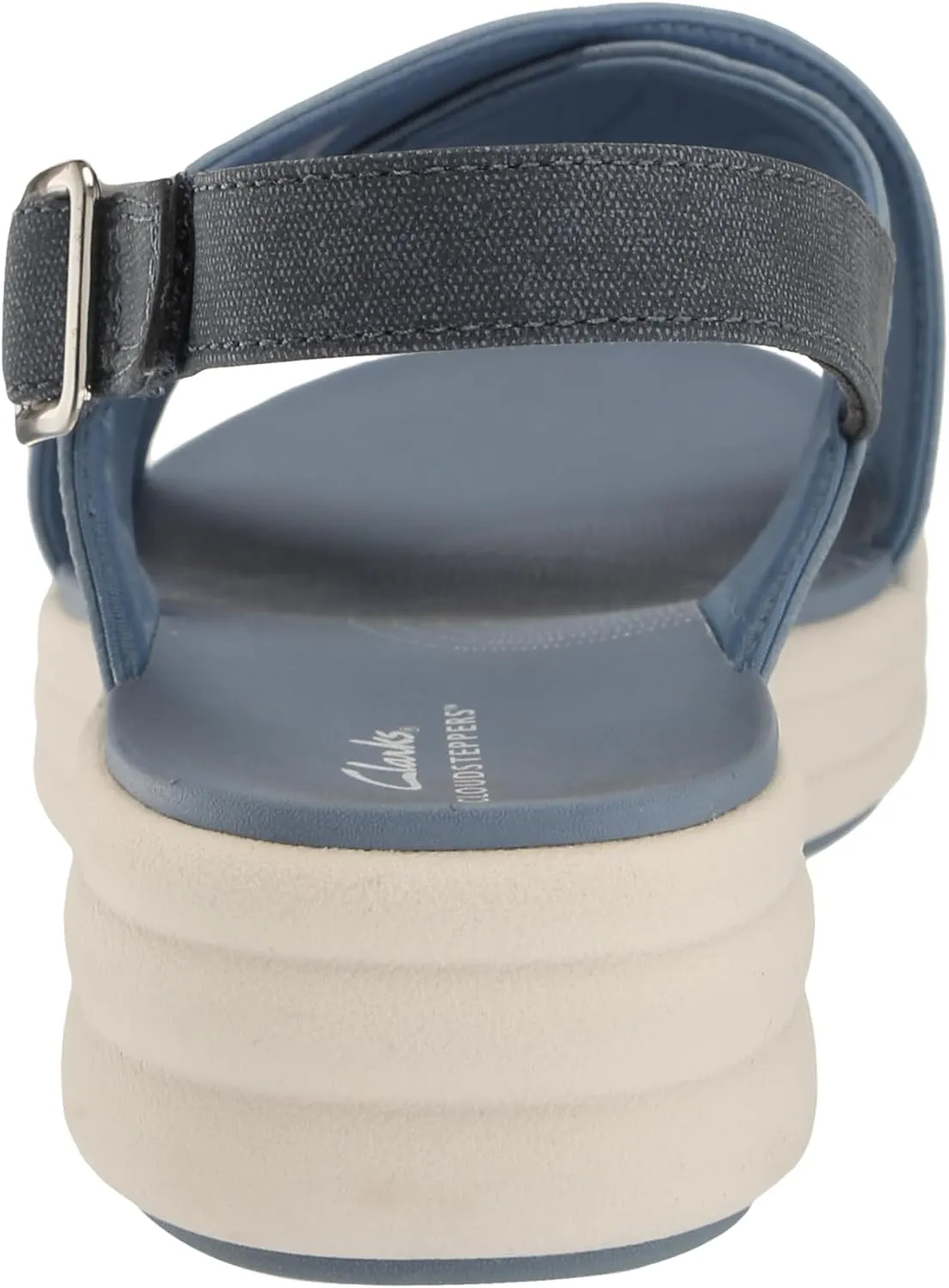 Clarks Women's Drift Sun Wedge Sandal, Denim Synthetic, 6