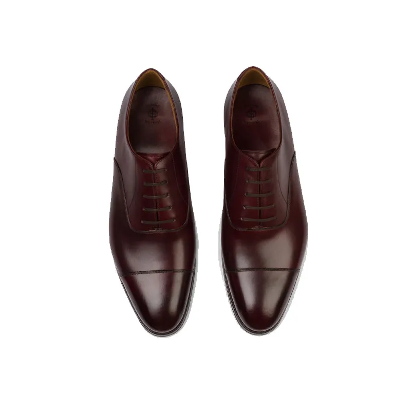 Classic Design Captoe Plain Leather Oxford Shoes