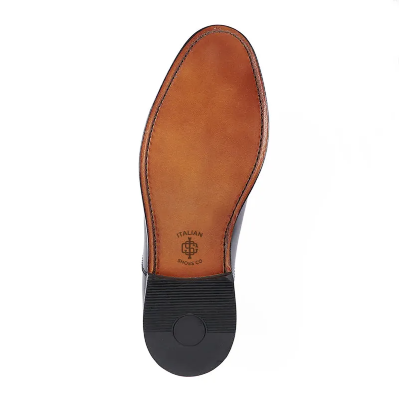 Classic Design Leather Cap-Toe Oxford Shoes