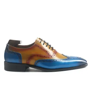 Classic Three Tone Brogue Oxford Shoes
