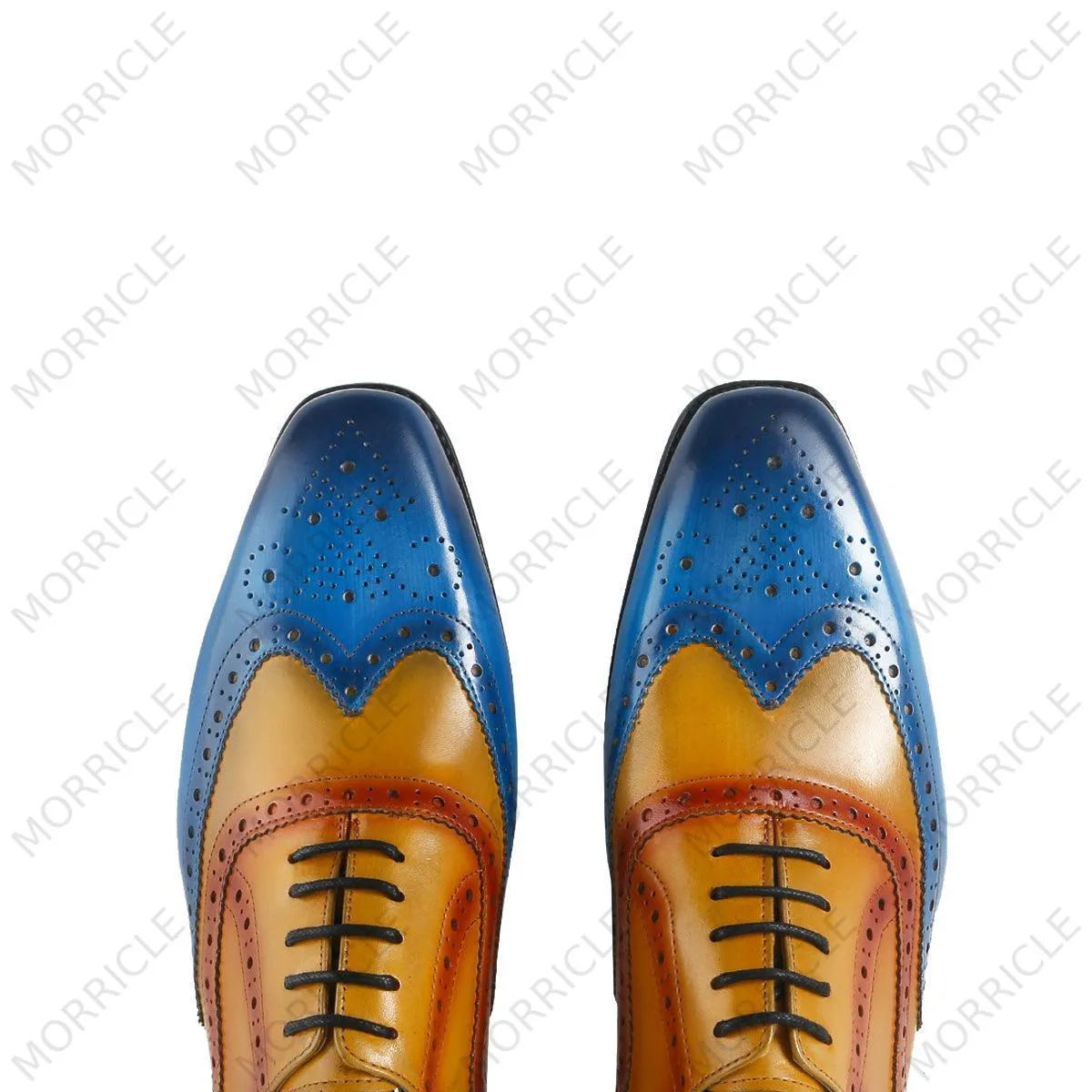 Classic Three Tone Brogue Oxford Shoes